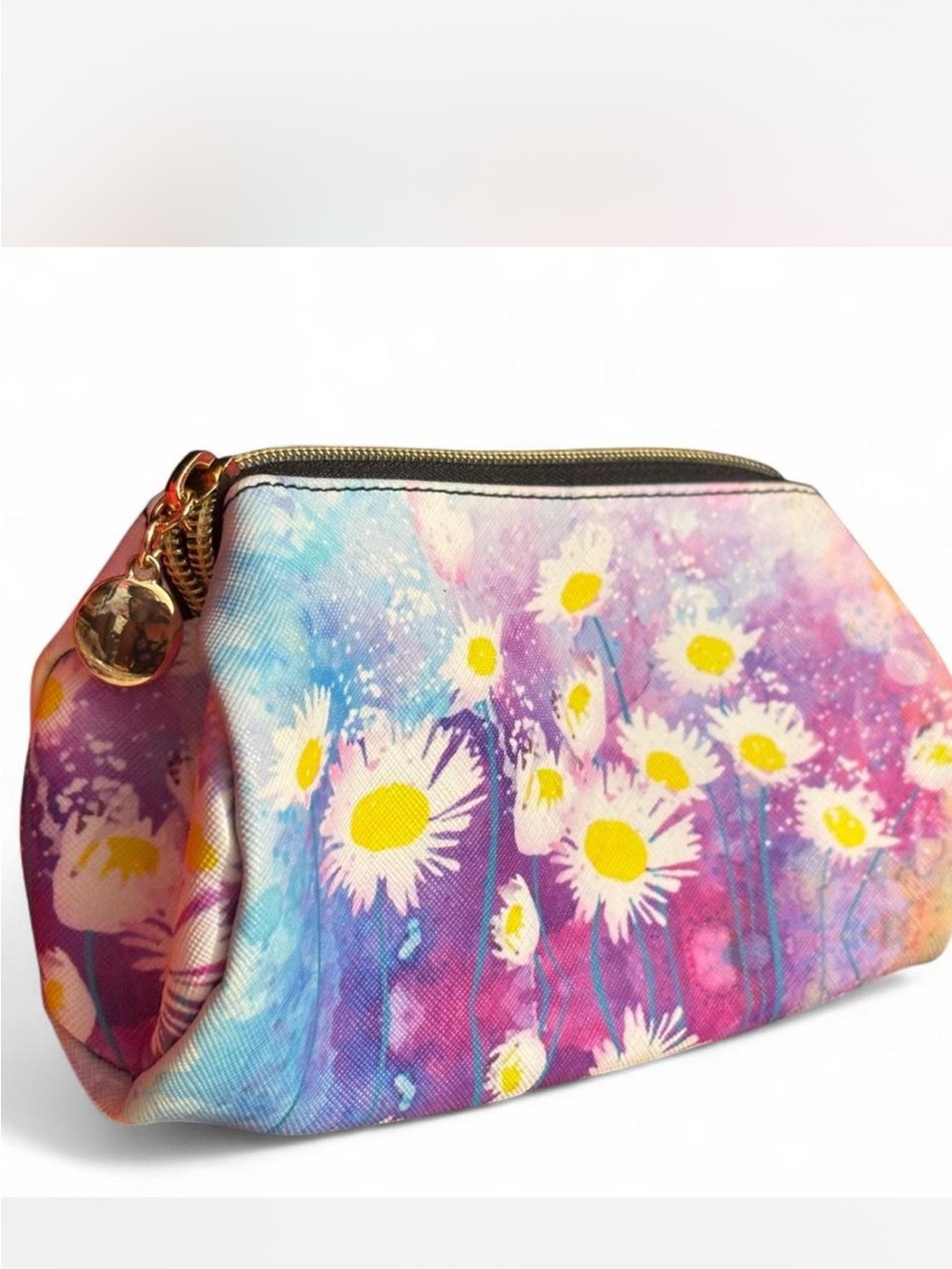 Target Floral Daisy Cosmetic Pouch - Pink, Purple & Blue